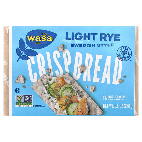 Wasa Flatbread, хлебцы, светлый ржаной, 270 г (9,5 унции)