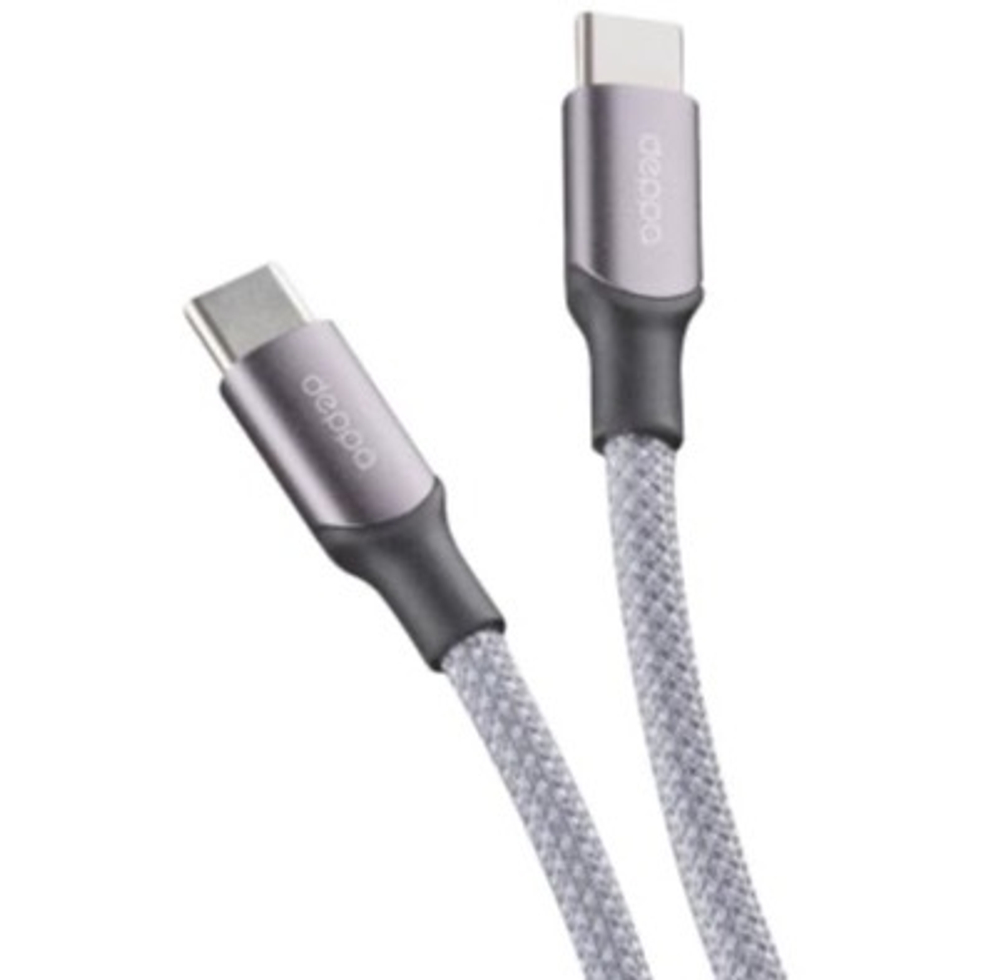 Кабель с нейлоновой оплёткой и магнитным органайзером Deppa Magneto USB-C (1,5 м)