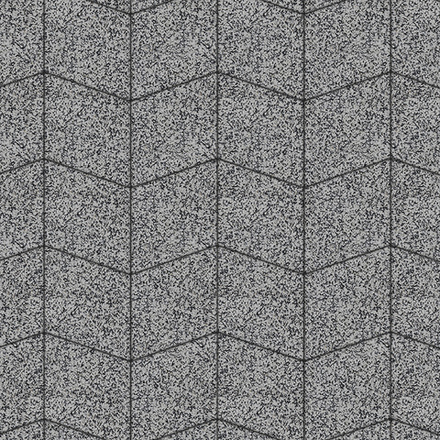 Тротуарная плитка РОМБ - Гранит+ Серый с черным