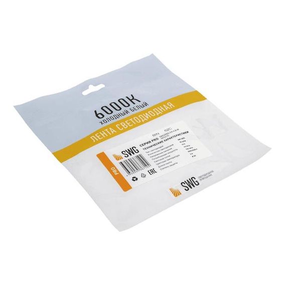 Светодиодная лента SWG 4,8W/m 60LED/m 2835SMD холодный белый 5M 005270