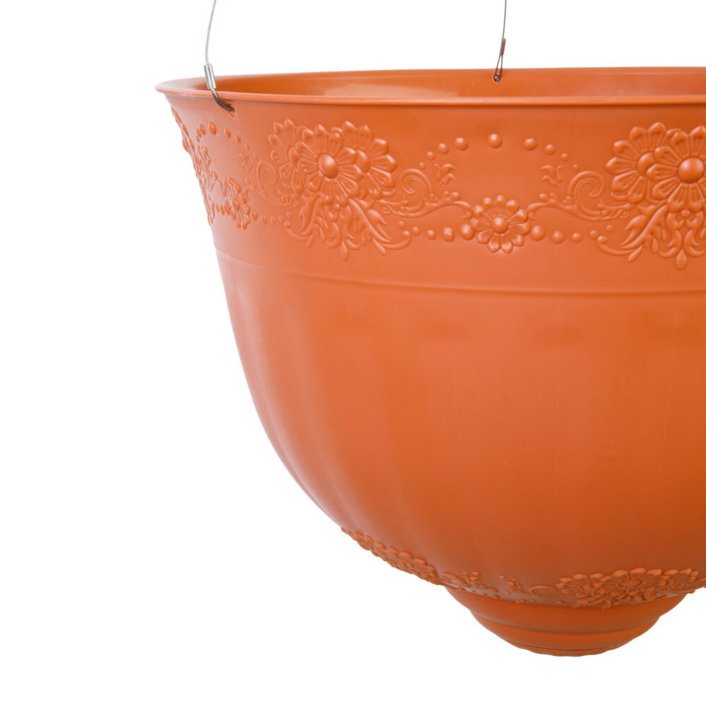 Кашпо Венеция 10л с подвесом-трос, коричневый