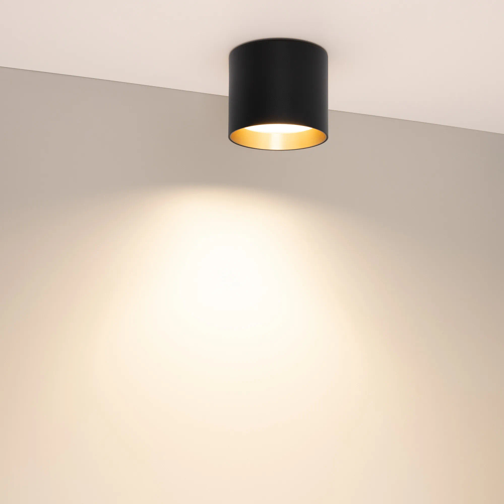 Светильник SP-BISCOTTO-R90-8W Warm3300-MIX (BK-GD, 80 deg, 230V) (Arlight, IP54 Металл, 5 лет) 055025