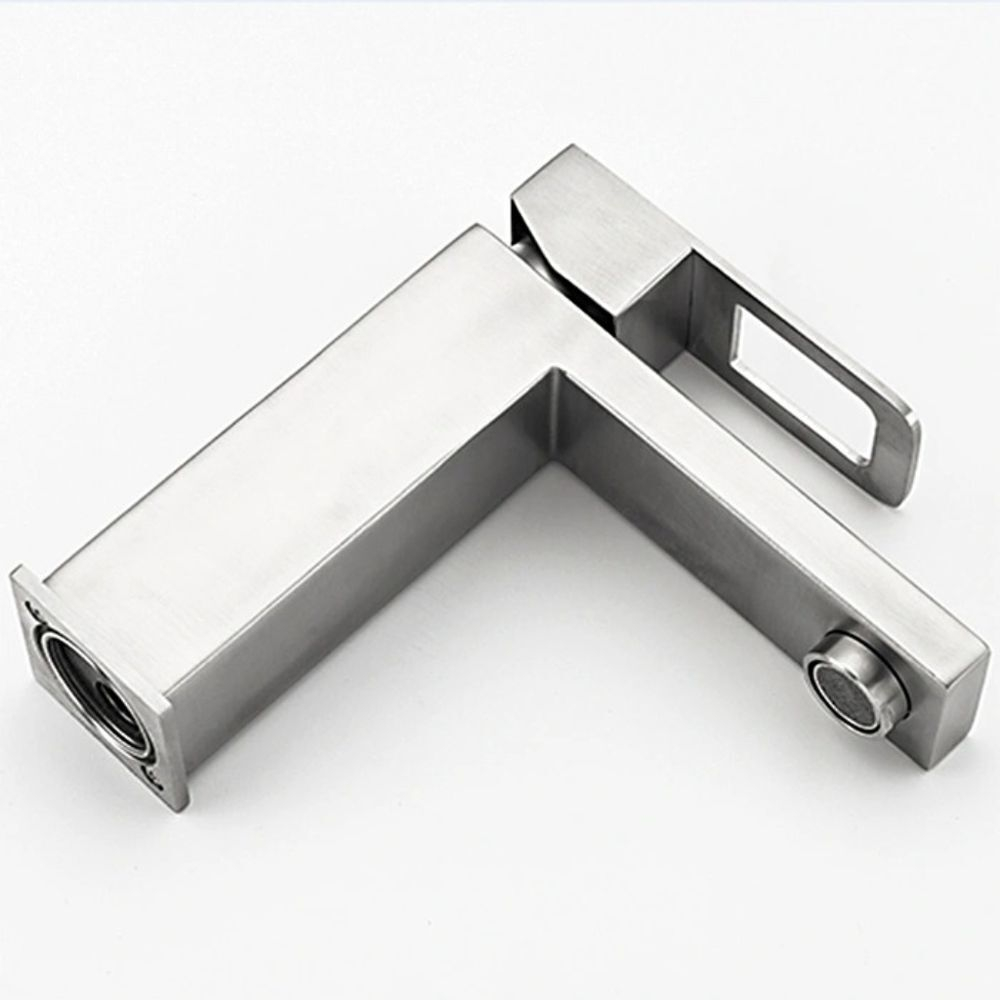 Смеситель для раковины, Frap, корот изл, с картриджем, нерж, F10804