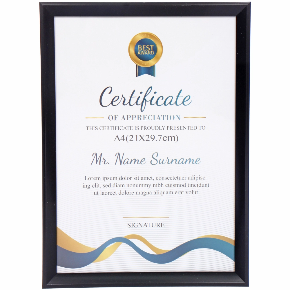 Фоторамка 30*21см «Дипломат» черная, пластик