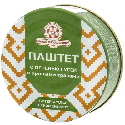 Паштет с печенью гусей и пряными травами ОМК 100гр/20