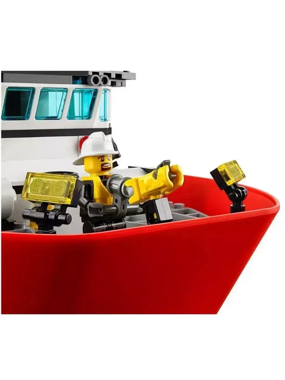 Конструктор Сити Пожарный катер 412 деталей