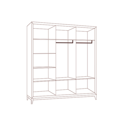 МОДЕНА ДУБ САТИН Шкаф для одежды 3-х дв.