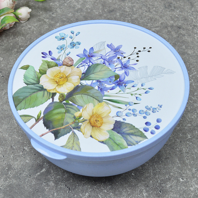 Миска 2л с крышкой "Цветущий сад"