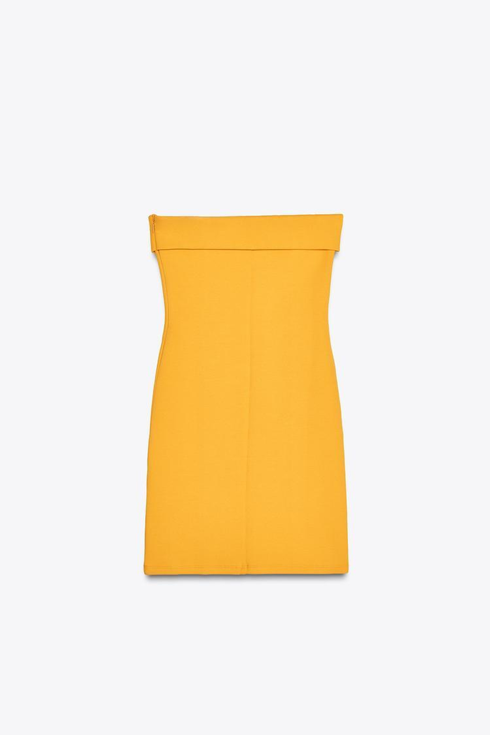 ZARA ПЛАТЬЕ ИЗ ИНТЕРЛОКА С ОТКРЫТЫМИ ПЛЕЧАМИ, МАНДАРИНОВЫЙ