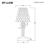 SL1010.714.01 Прикроватная лампа ST-Luce Синий/Синий LED 1*3W 3000K/4000K/6000K