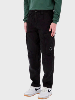 Брюки C.P. Company Sateen Stretch Sateen Loose Cargo Black