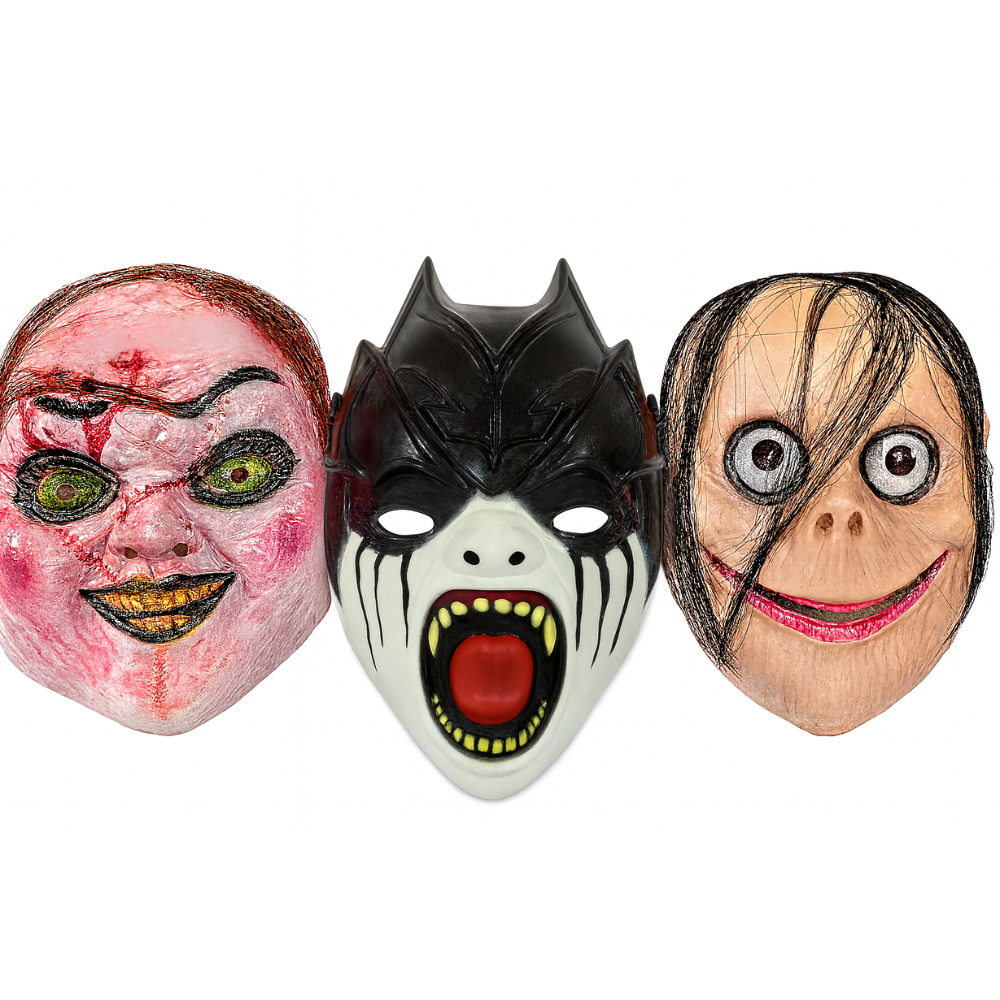 Маскарадные страшные маски (Чаки,Момо)