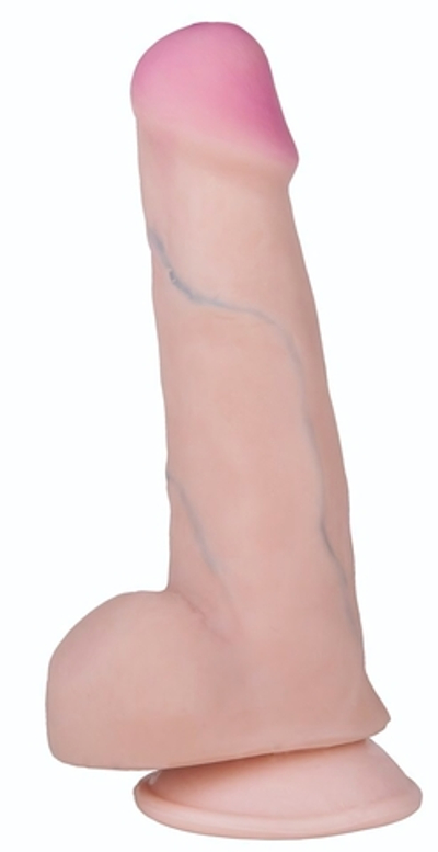 Фаллоимитатор COCK NEXT 6 с подошвой-присоской - 18,5 см. (Цвет: телесный)