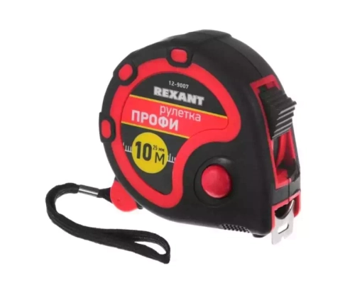 Рулетка "Профи" прорезиненный корпус 10м*25мм Rexant