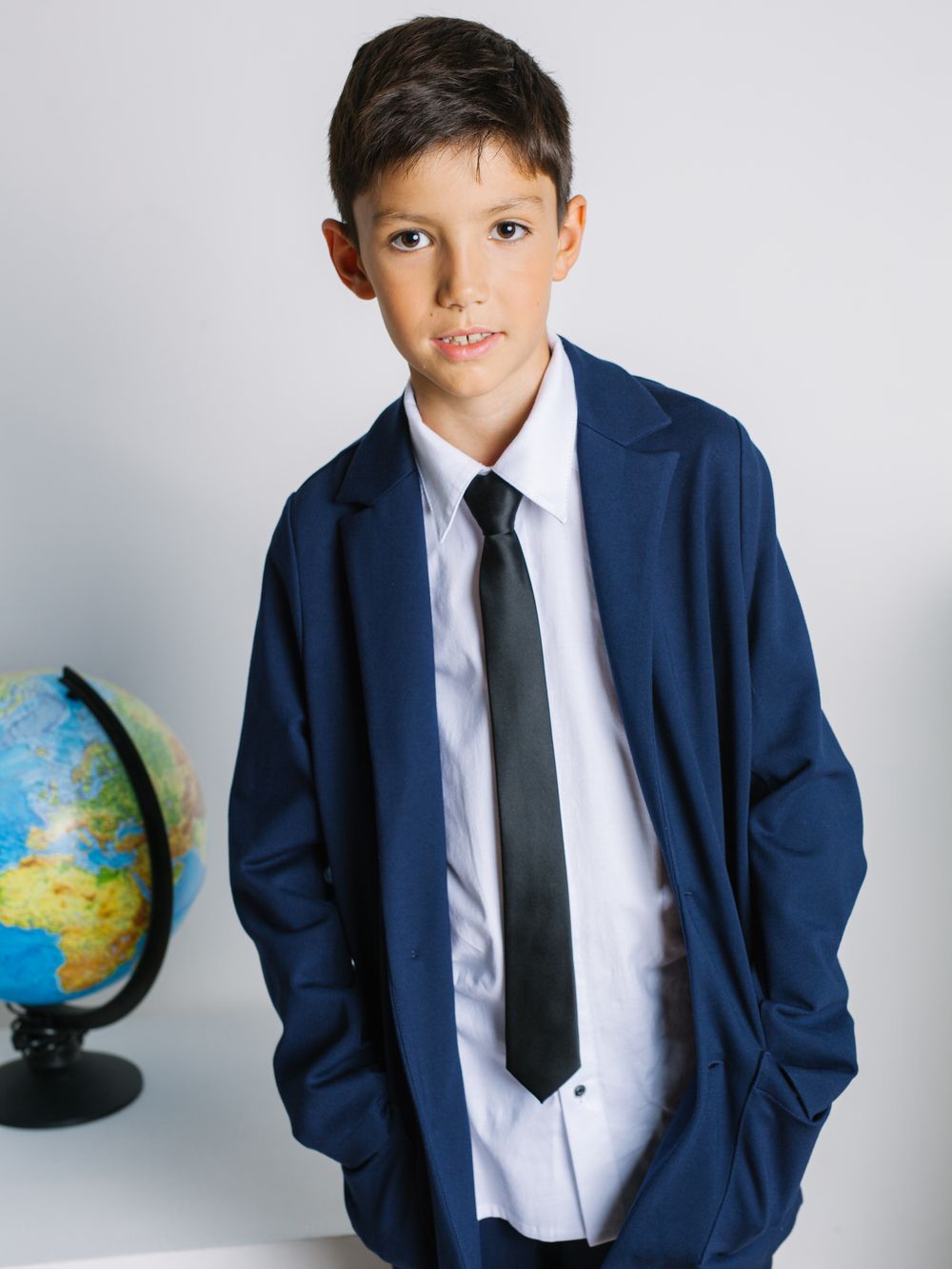 Галстук с фиксатором "Черный"