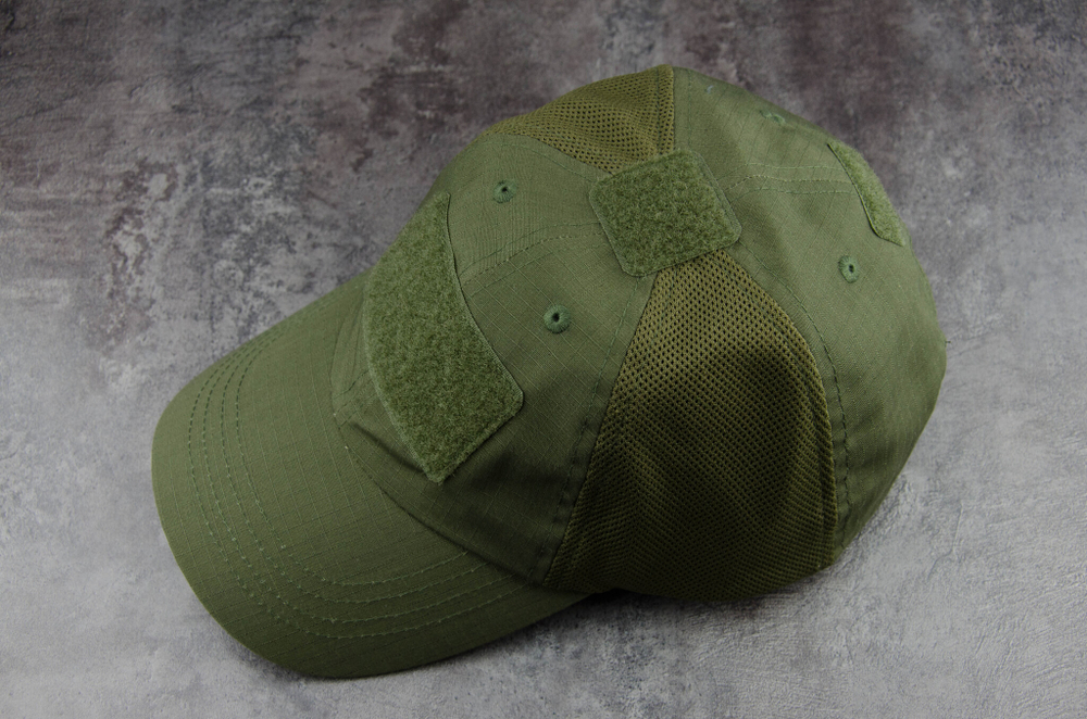 Бейсболка (кепка) сетчатая Gongtex Ripstop Baseball Cap с велкро панелью. Олива