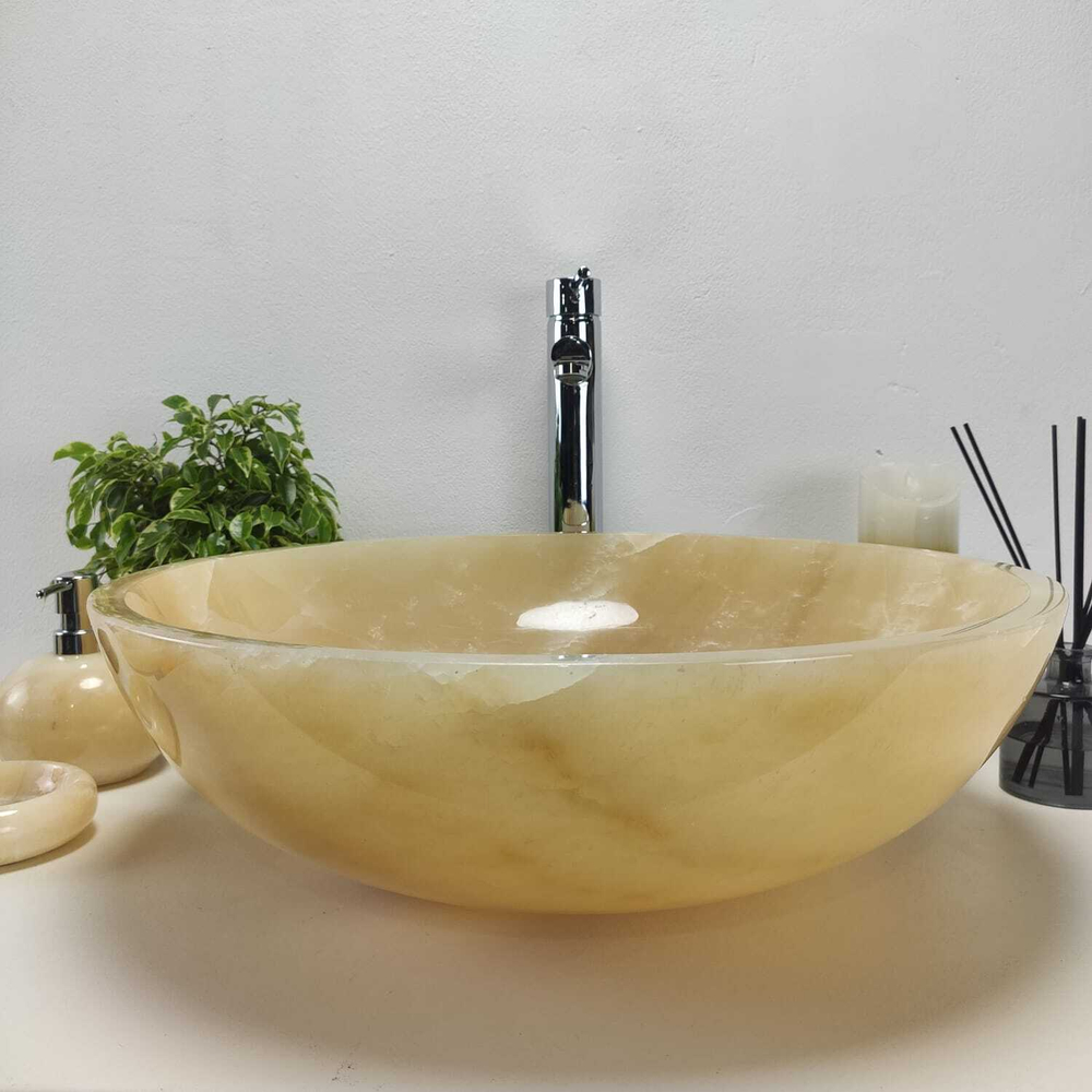 Раковина из оникса Bowl Yellow Big BO-60960 50*50*15