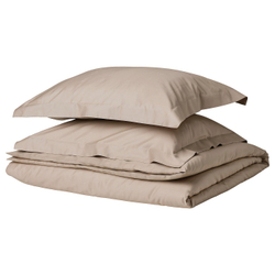 IKEA LUKTJASMIN  (ИКЕА ЛУКТЙАСМИН)  -  Пододеяльник и 2 наволочки, серо-бежевый, 200x200/50x60 см