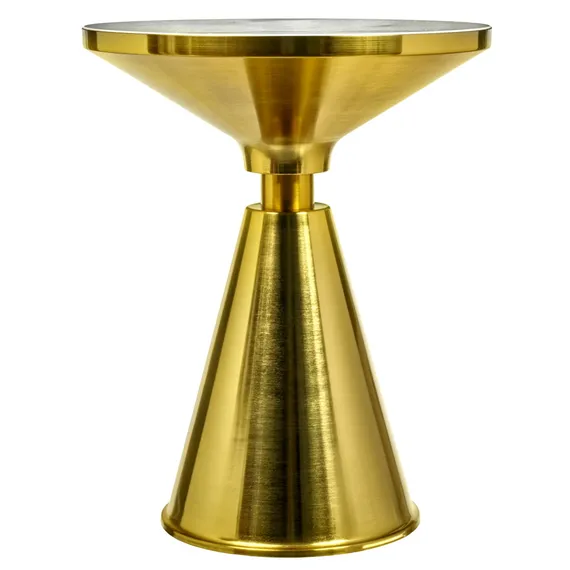 Кофейный столик Atlant диам.45см x 54см, золотой, металл, керамика