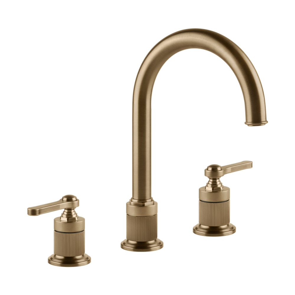 Gessi Venti20 Смеситель для раковины на 3 отверстия, высота излива 168 мм., в комплекте с донным клапаном