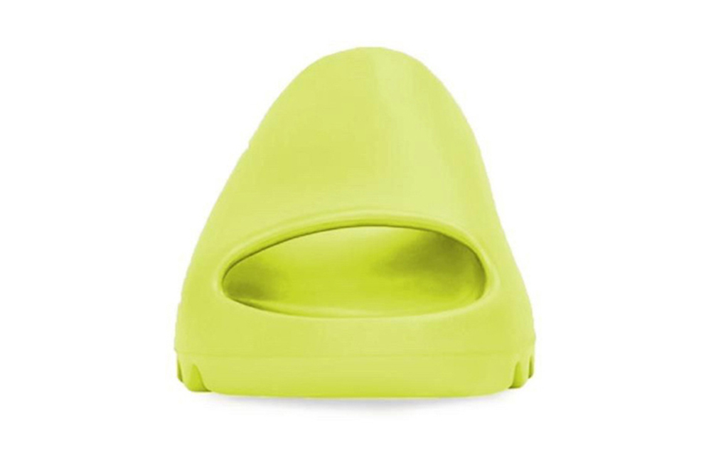 Adidas originals Yeezy Slide trendy rubber-soled quick-drying one-word slippers for men and women with the same fluorescent green