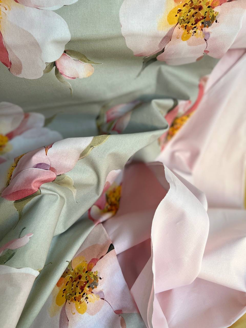 Поплин «Магнолия зеленый»