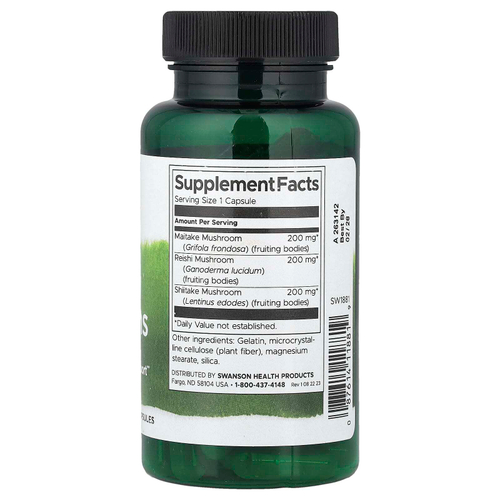 Swanson, грибы для настроения, 60 капсул