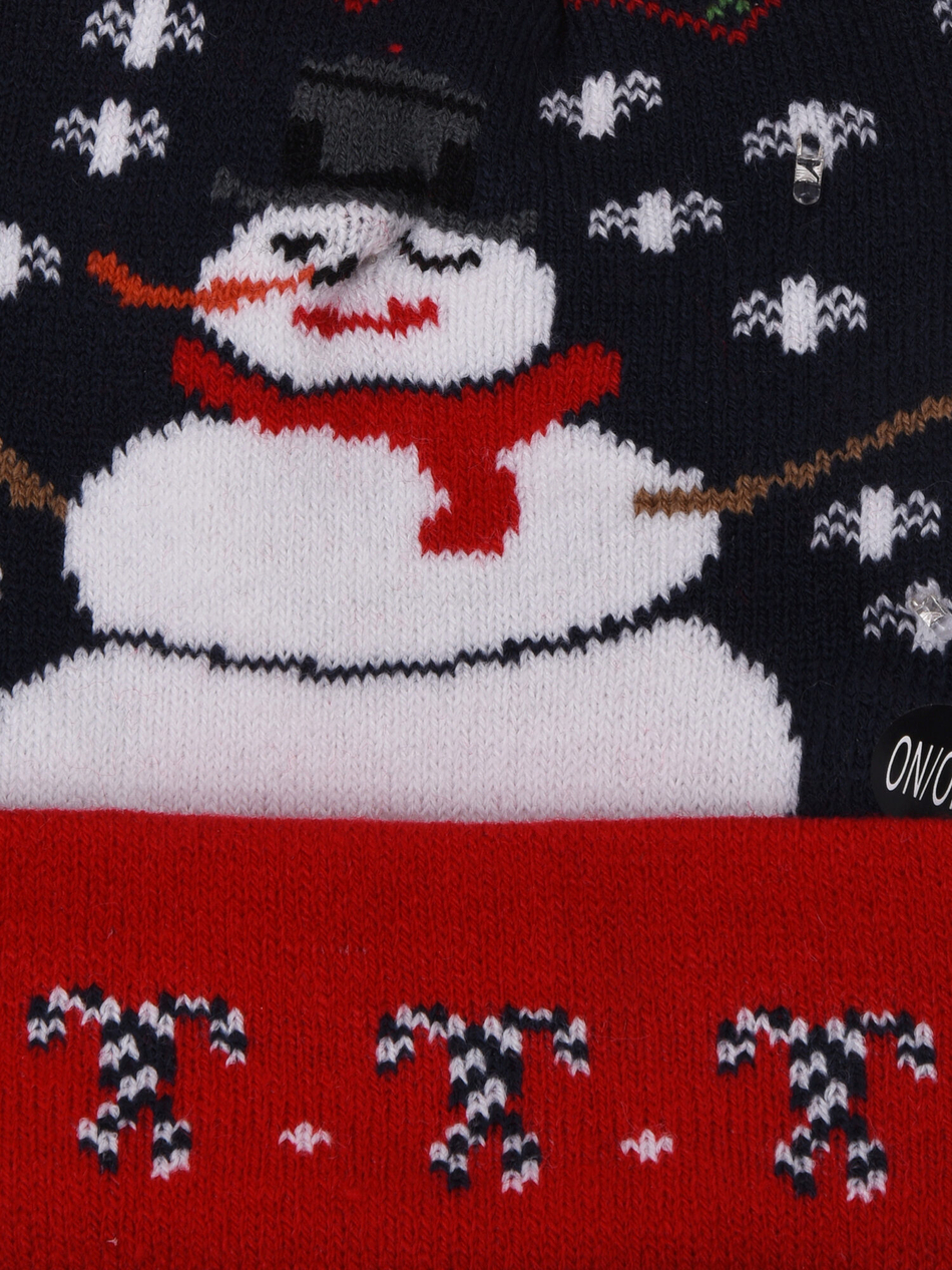 Шапка новогодняя со светодиодными лампочками.