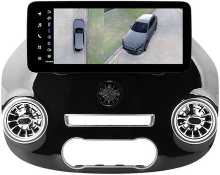 Магнитола для Mercedes-Benz Vito W447 2014-2024 - Teyes LUX ONE 360 монитор 12.3" 2K QLED на Android 10, 6/128Гб, CarPlay, 4G SIM-слот, 4 камеры в комплекте