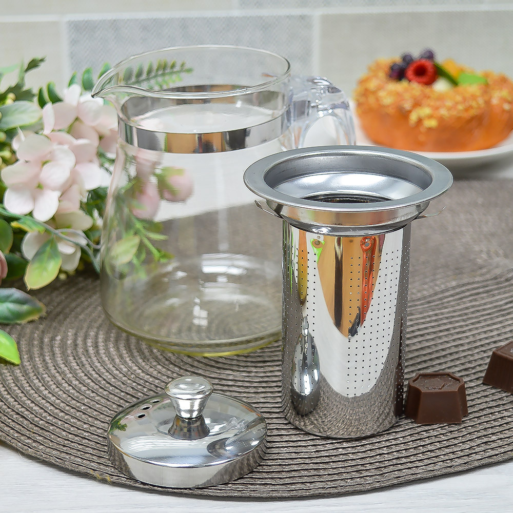 Чайник заварочный 0,6л стеклянный "Кувшин CS"