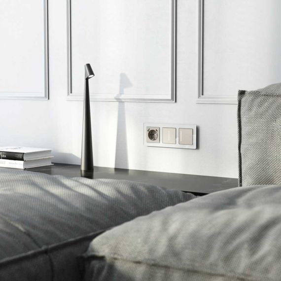 Розетка с заземлением, шторками и USB тип A+C (дымчатый) W1271704/ a069465