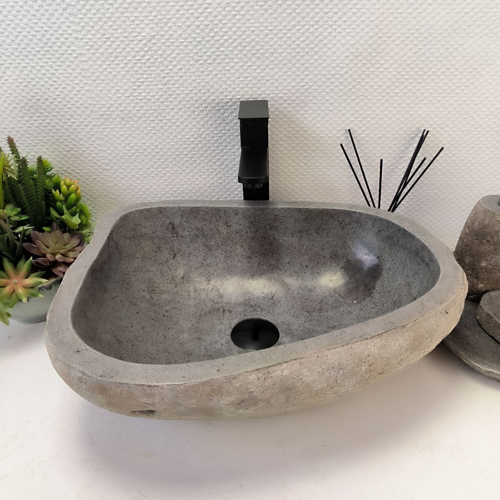 Раковина из речного камня RS-64115 (50*39*16) 0122