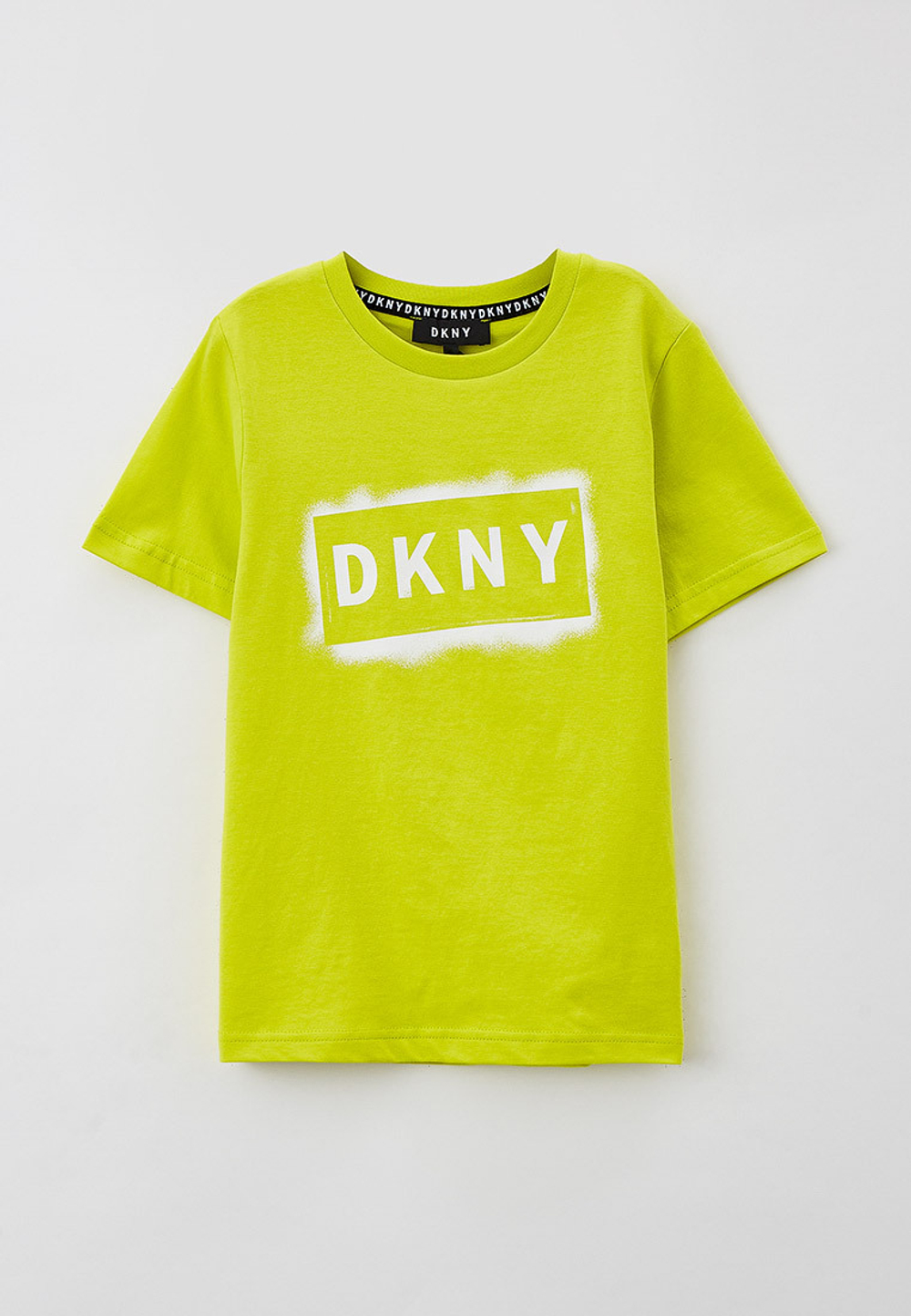 Футболка DKNY Ярко-желтый/Принт: логотип в прямоугольнике (Мальчик)