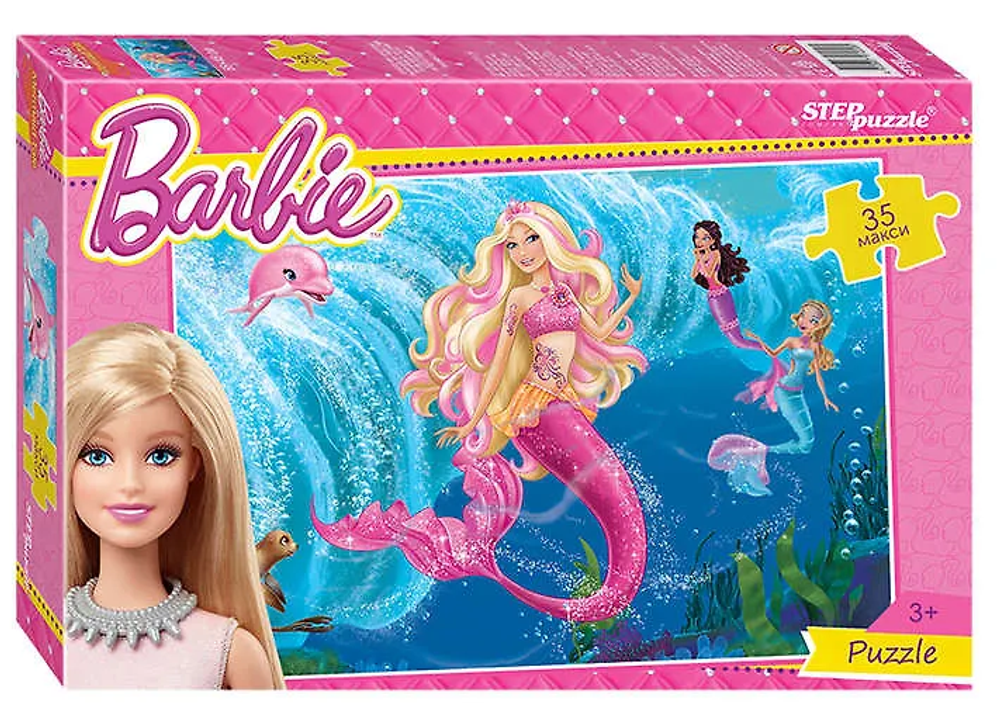 Макси-пазл 35эл. "Барби" (Mattel) (Степ пазл)