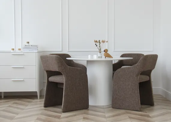 Стол обеденный Type D 110 см основание D 43 см (белый)