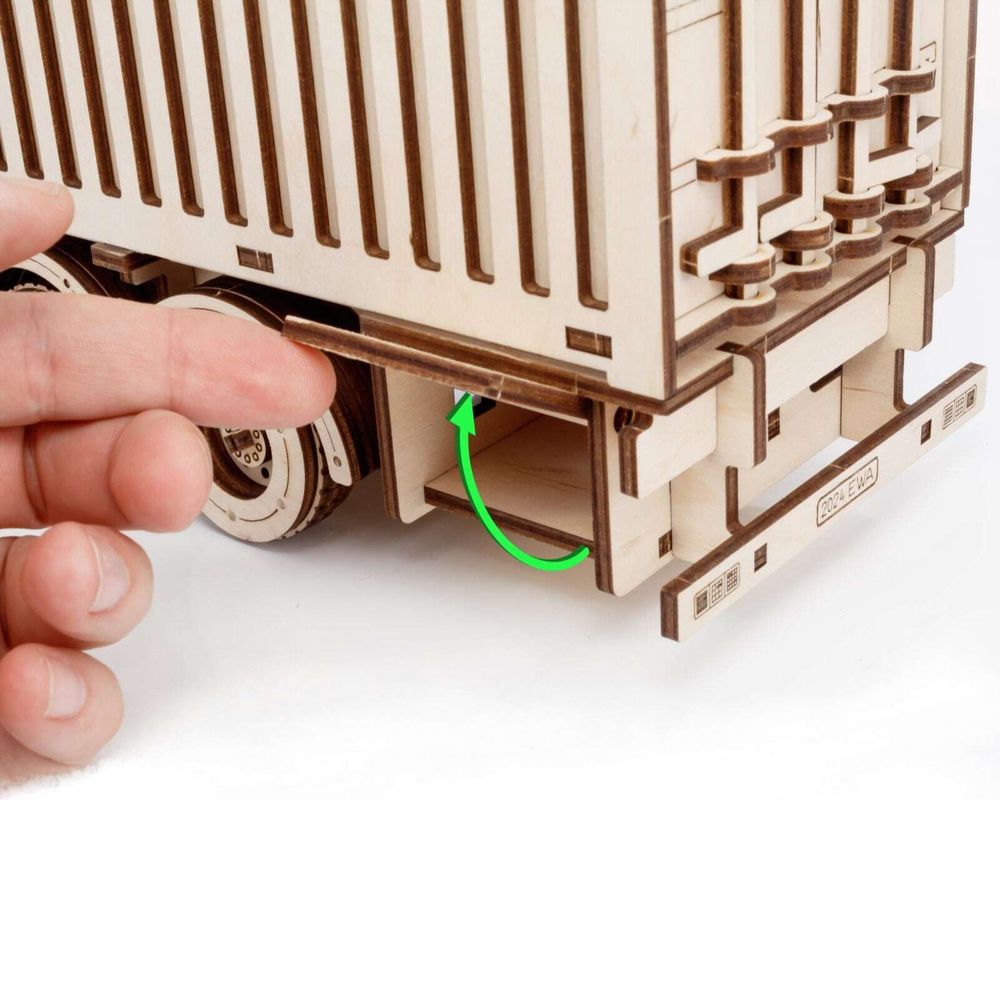 Прицеп Контейнер для тягача Король дорог от EWA Купить деревянный конструктор, сборная модель