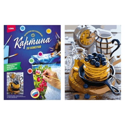 Картина по номерам 28,5*38см "Черничные панкейк" (Lori)