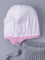 Шапка для девочки осенняя вязаная и снуд