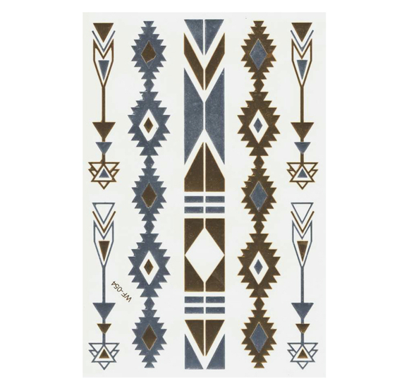 Временные флеш-тату "Слитки"  (лист 14х20 см)