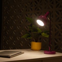 UML-B702 E14 PINK Светильник настольный. 60W. Цоколь Е14. Механический выключатель. Розовый. ТМ Uniel