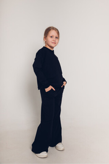 Спортивный костюм 3730/2 черный 2х/н (кл)