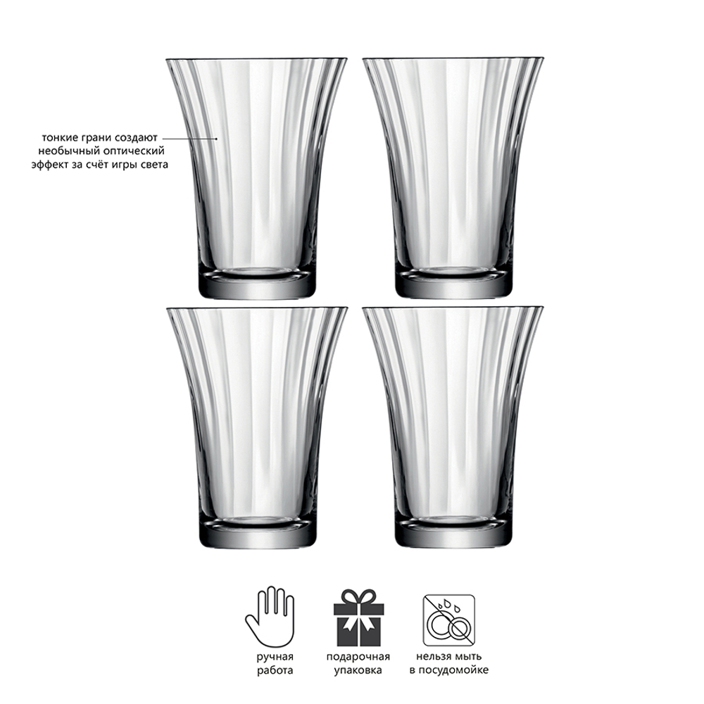 Набор из 4-х стаканов Aurelia 340 мл