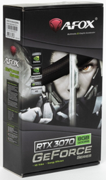 Видеокарта AFOX NVIDIA GeForce RTX3070, 8Гб GDDR6, 256 бит, Retail, PCIe4.0, 2xFAN, 3-SLOT, 220Вт, LHR, RGB, HDMI, 3xDP (AF3070-8192D6H2)