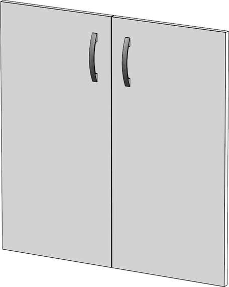 Двери низкие Стандарт Pro белый из ЛДСП