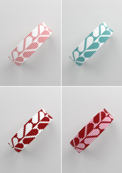 Схема LOOM, Схема браслета на станке, узор из Miyuki Delica 11/0, файл PDF, №473L