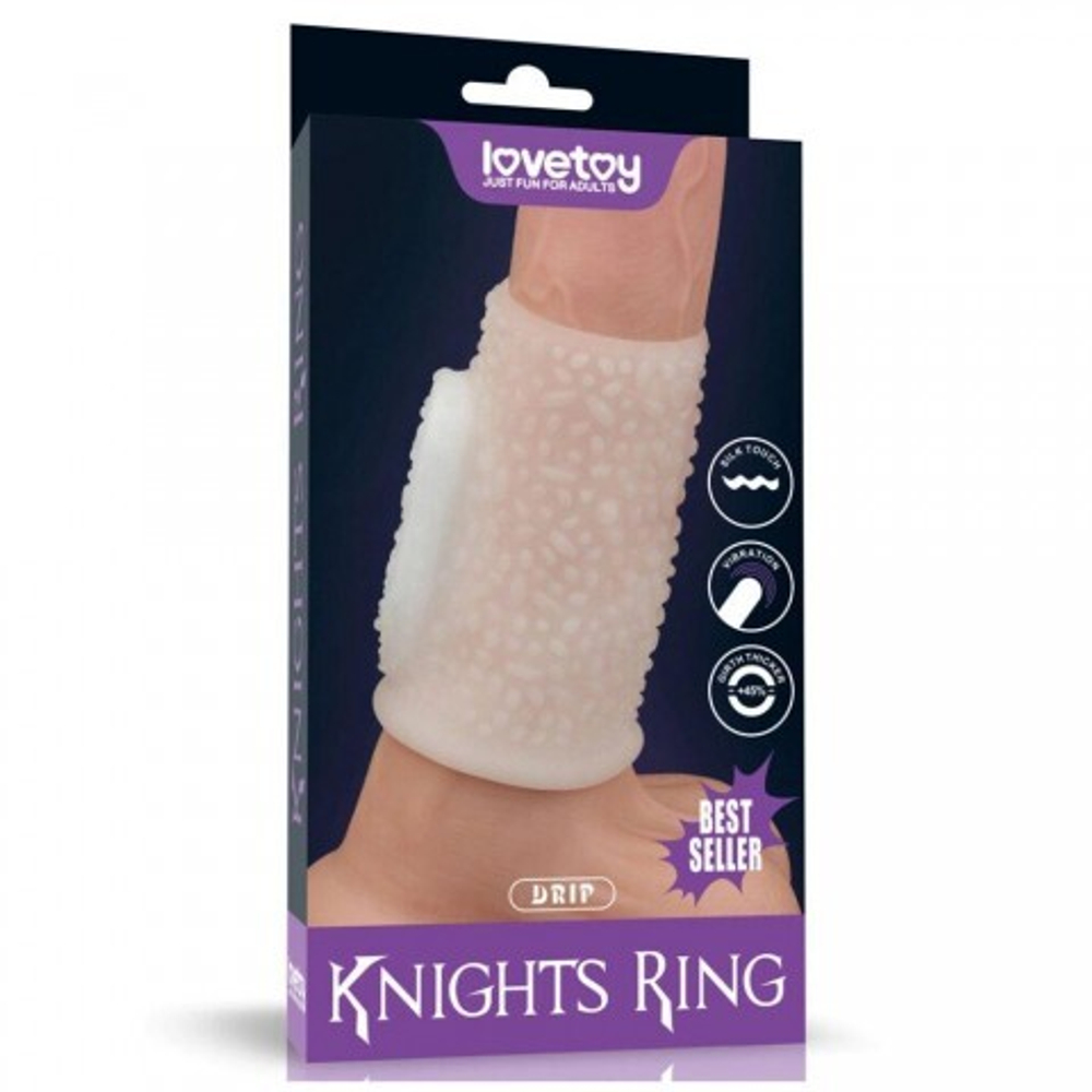 Насадка на пенис с вибрацией Drip Knights Ring  (10*3,7)