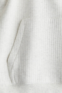 H&M Толстовка в рубчик с капюшоном, белый