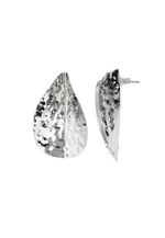 Серьги "Лист" цвет - серебро