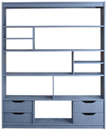 Стеллаж Расмус деревянный серый