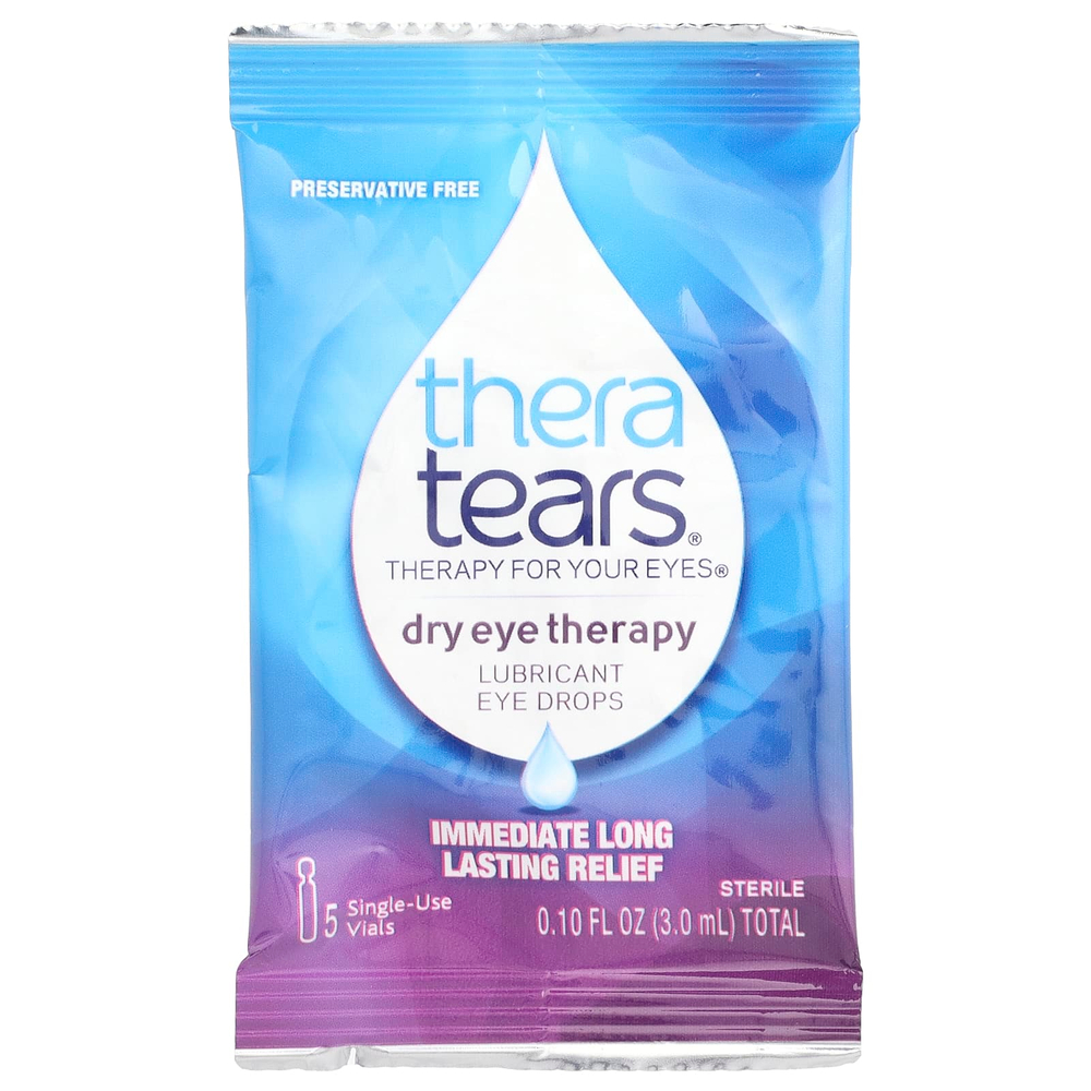 TheraTears, Dry Eye Therapy, глазные капли со смазкой, 30 стерильных одноразовых флаконов